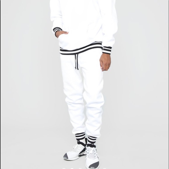 mens joggers with stripe